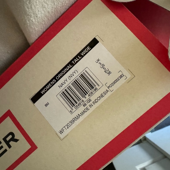 Tall Hunter Rain Boots wide calf matte navy adjustable width LIKE NEW box - Picture 4 of 9